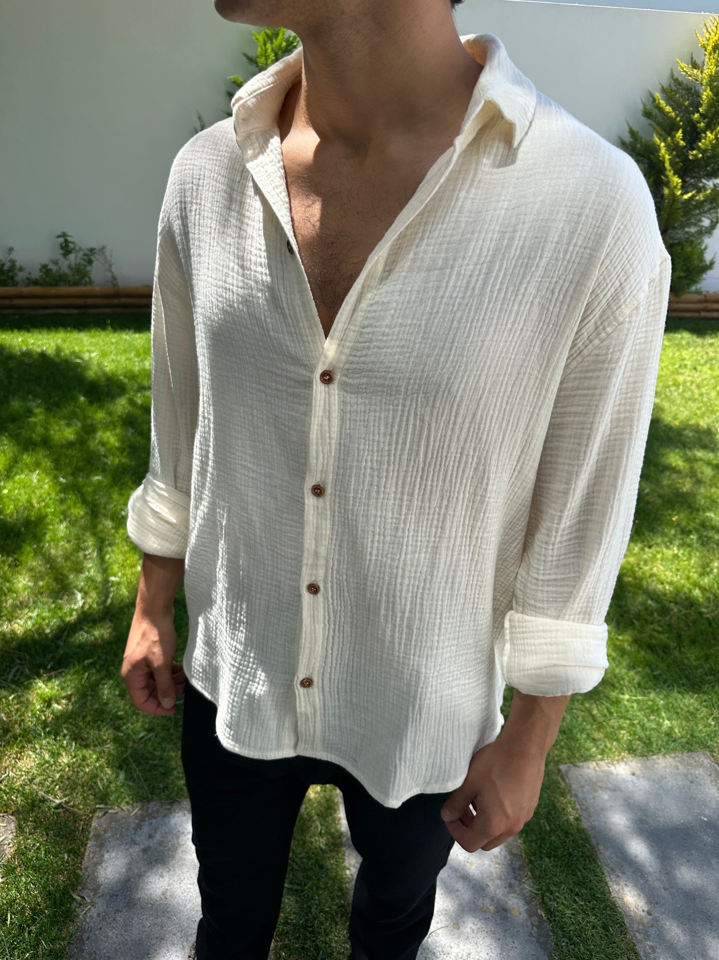 Lightweight Cotton Shirt Off-White