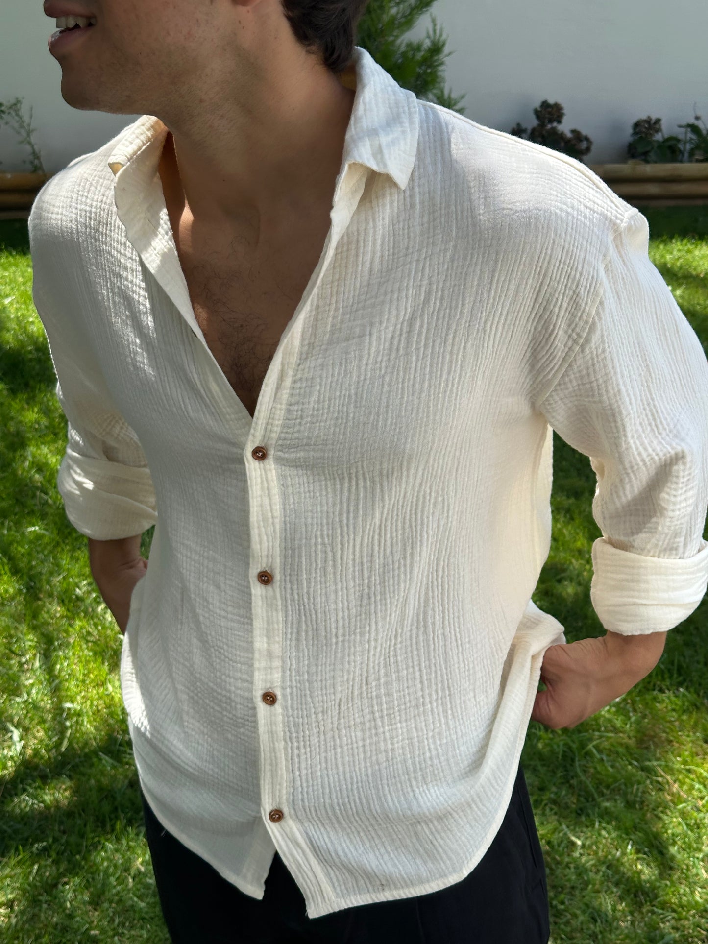 Lightweight Cotton Shirt Off-White