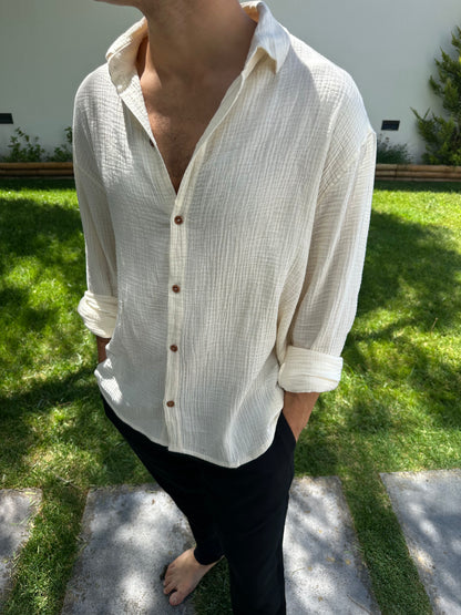 Lightweight Cotton Shirt Off-White