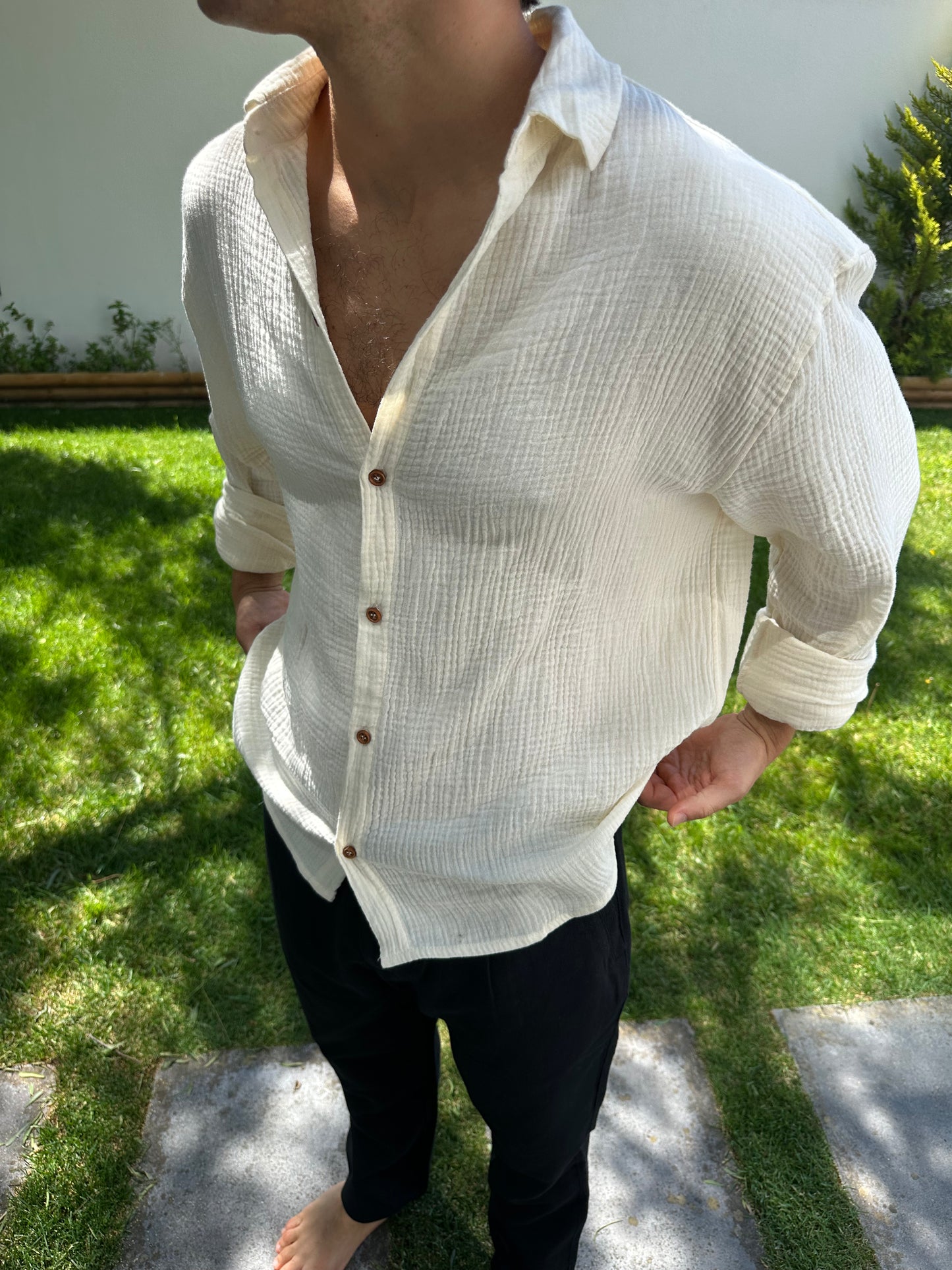Lightweight Cotton Shirt Off-White