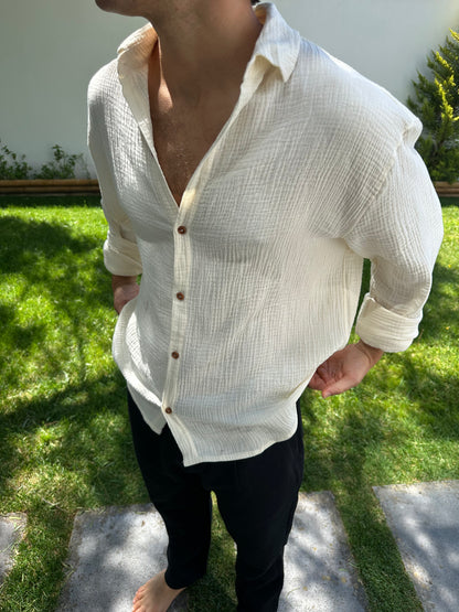 Lightweight Cotton Shirt Off-White
