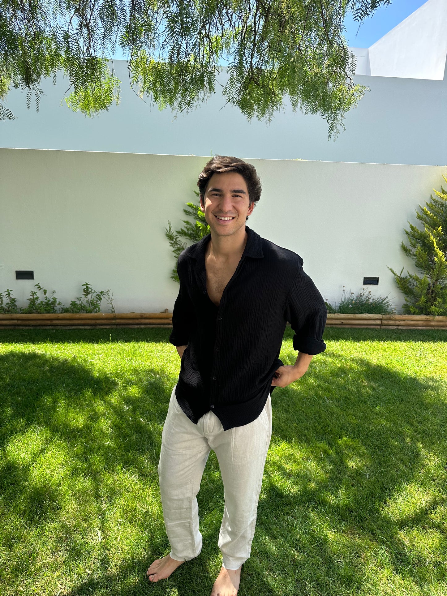 Lightweight Cotton Shirt Black