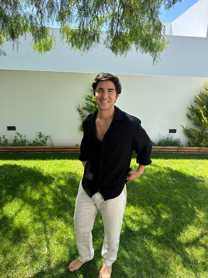 Lightweight Cotton Shirt Black