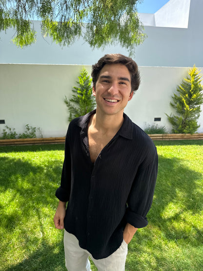 Lightweight Cotton Shirt Black