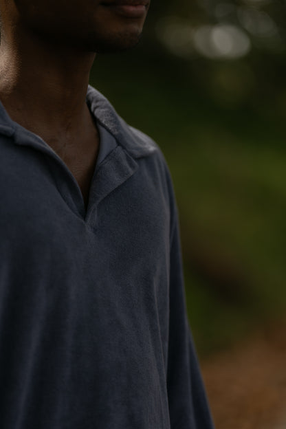 Longsleeve Terry Polo Essential Blue