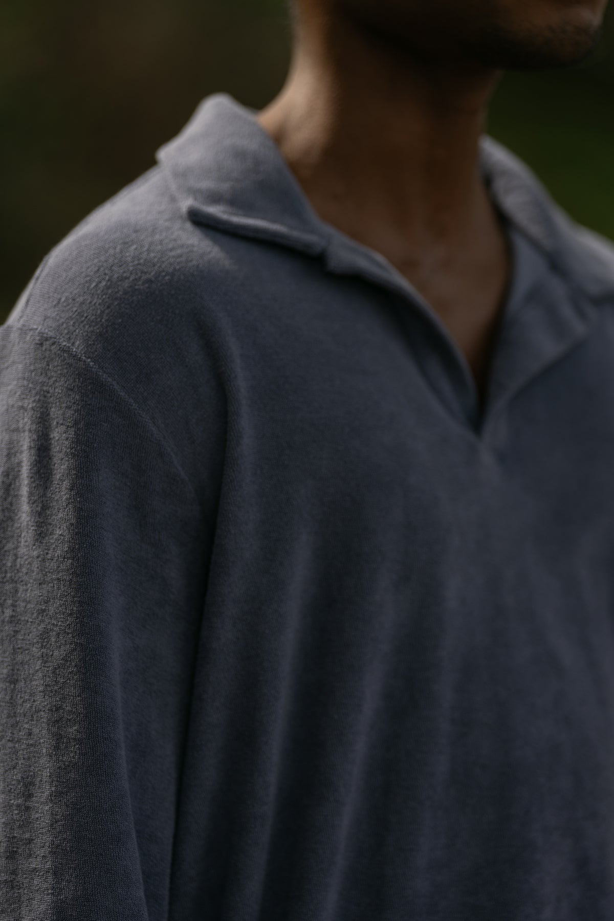 Longsleeve Terry Polo Essential Blue