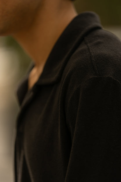 Longsleeve Terry Polo Essential Black