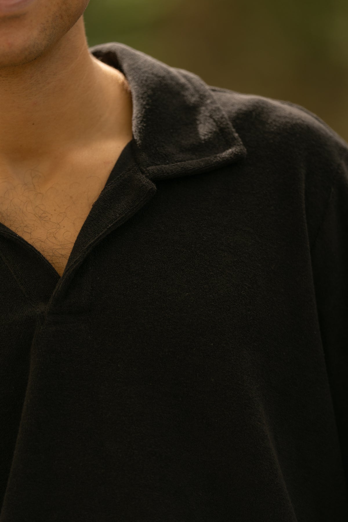 Longsleeve Terry Polo Essential Black