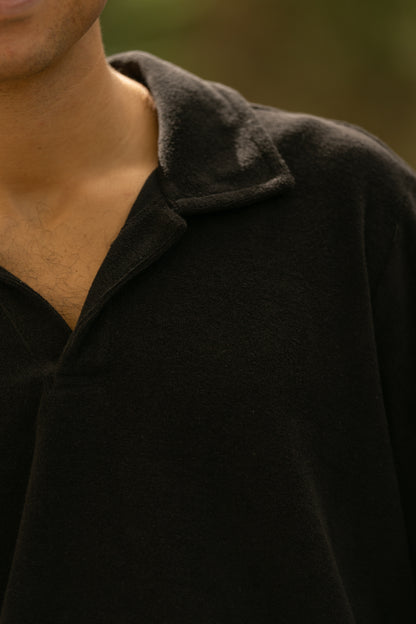 Longsleeve Terry Polo Essential Black